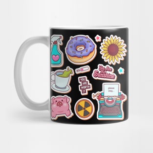 Pig Sticker Abstract Mug